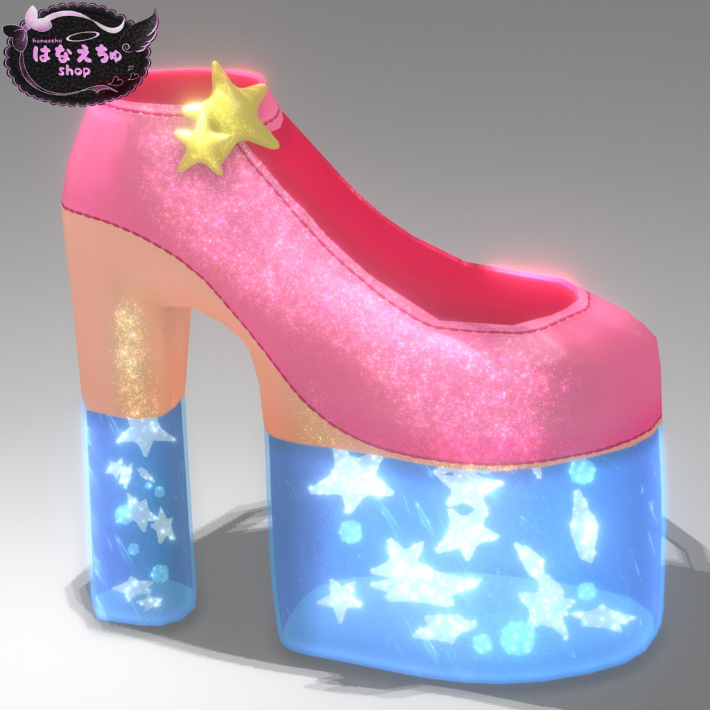 Yumekawa Heelz - ゆめかわ ハイヒール PhysBones VRChat向けオリジナル3Dアバタ FBX unitypackage