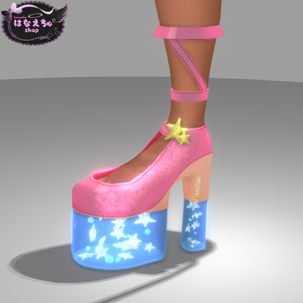 Yumekawa Heelz - ゆめかわ ハイヒール PhysBones VRChat向けオリジナル3Dアバタ FBX unitypackage