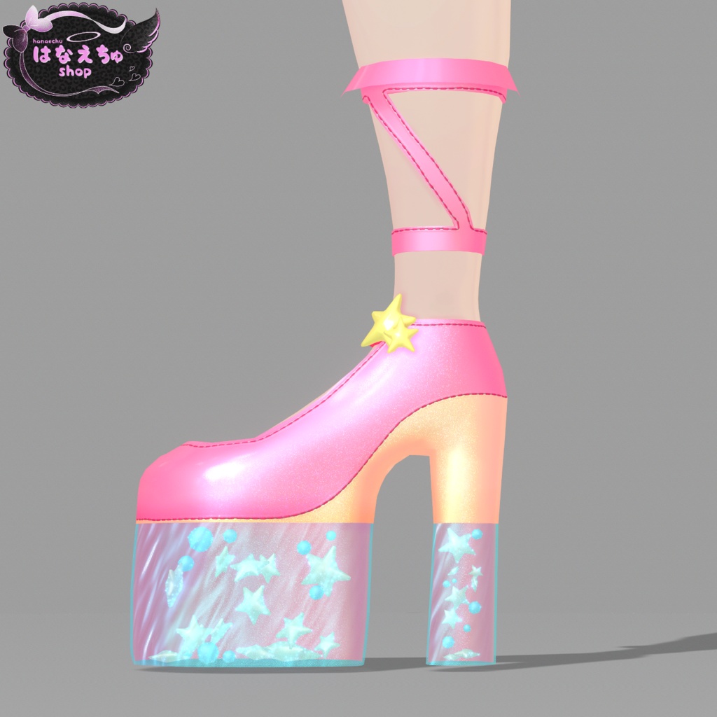 Yumekawa Heelz - ゆめかわ ハイヒール PhysBones VRChat向けオリジナル3Dアバタ FBX unitypackage