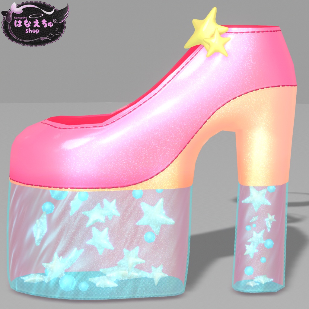 Yumekawa Heelz - ゆめかわ ハイヒール PhysBones VRChat向けオリジナル3Dアバタ FBX unitypackage