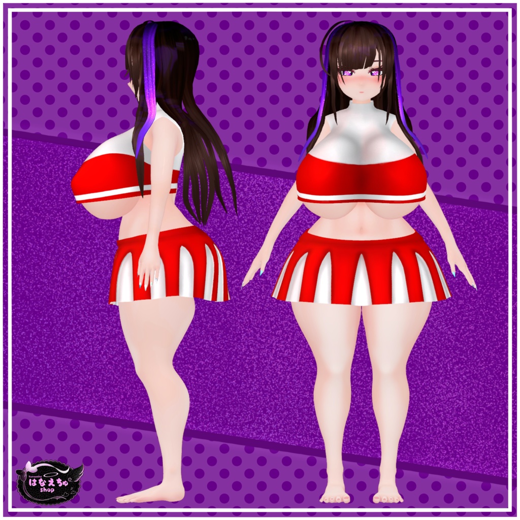 Cheerleader Outfit Set チアリーダー衣装セット 「まみ」Original 3D model Unitypackage