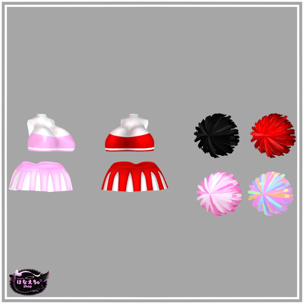 Cheerleader Outfit Set チアリーダー衣装セット 「まみ」Original 3D model Unitypackage