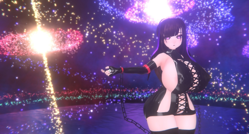 「まみ」Mami Dominatrix Outfit Set - BDSM ラバー 編み上げボンテージ Original 3D model Unitypackage