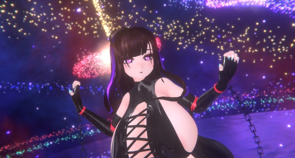 「まみ」Mami Dominatrix Outfit Set - BDSM ラバー 編み上げボンテージ Original 3D model Unitypackage