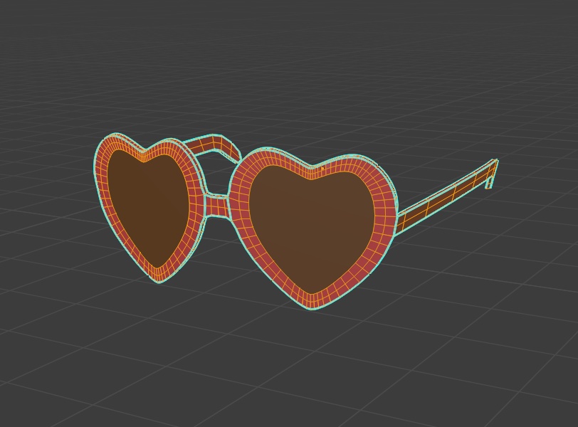 「まみ」Summer Hat & Heart Glasses 3D Model Unitypackage VRChat