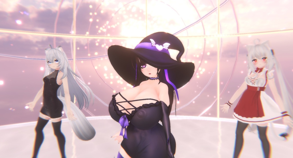 「まみ」Witch Outfit Set - 魔女衣装セット 3D Model Unitypackage Halloween