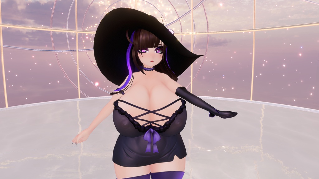 「まみ」Witch Outfit Set - 魔女衣装セット 3D Model Unitypackage Halloween