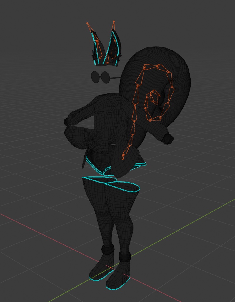 「まみ」Squirrel Set りす 衣装 セット 3D Model Unitypackage VRChat