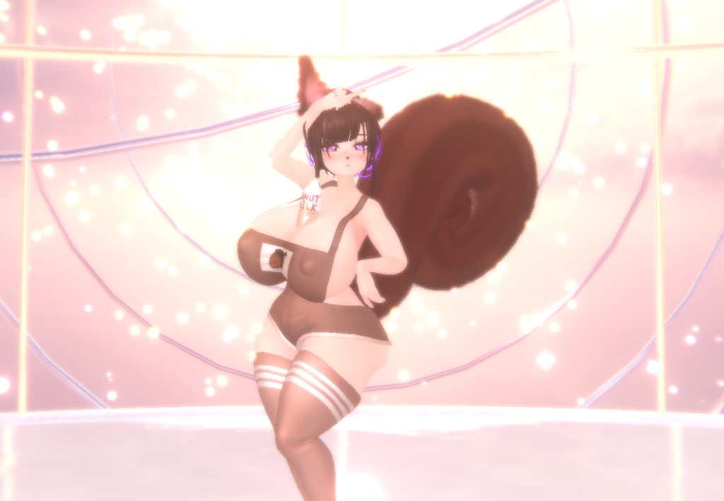 「まみ」Squirrel Set りす 衣装 セット 3D Model Unitypackage VRChat