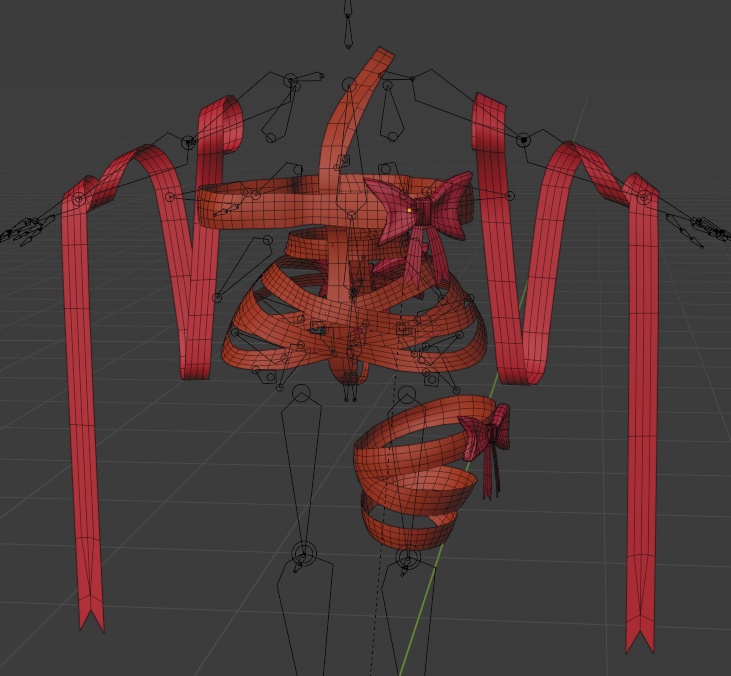 「まみ」Christmas Giftwrap Outfit クリスマスギフトラップ リボン衣装セット 3D Model Unitypackage VRChat