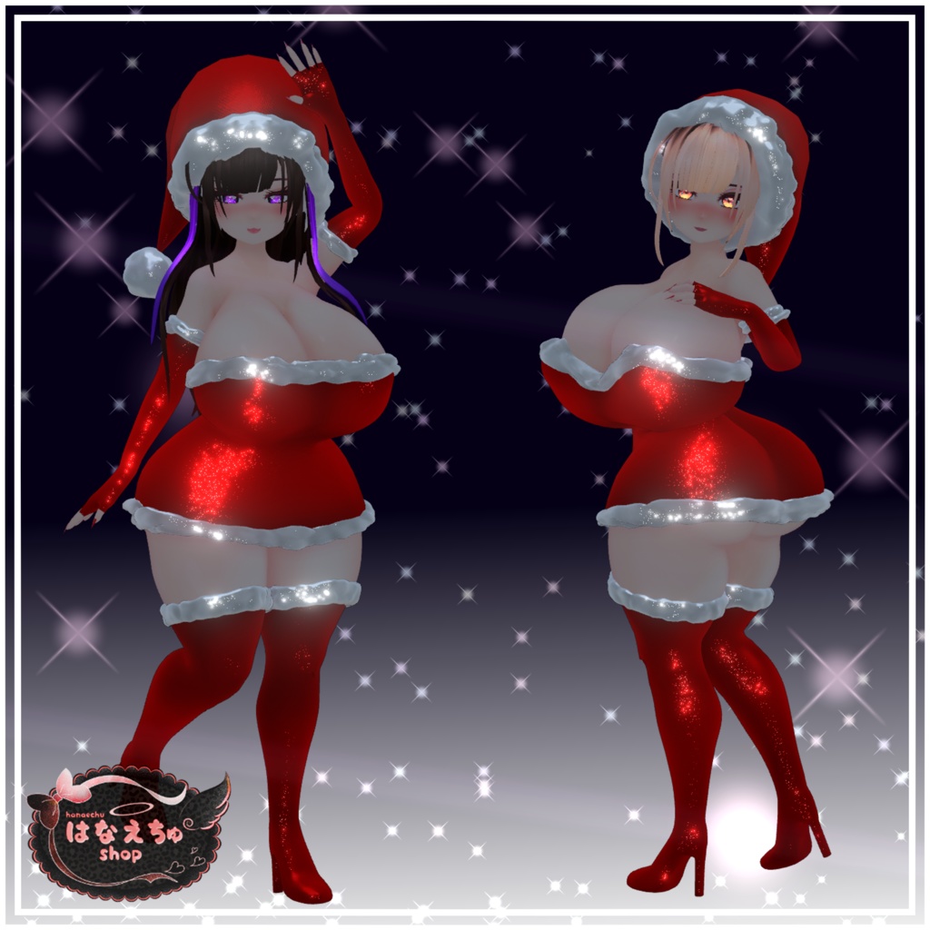 「まみ」Christmas Dress Set クリスマスドレスセット 3D Model Unitypackage VRChat