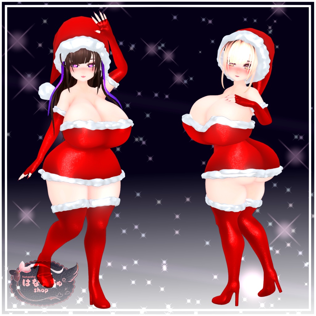 「まみ」Christmas Dress Set クリスマスドレスセット 3D Model Unitypackage VRChat