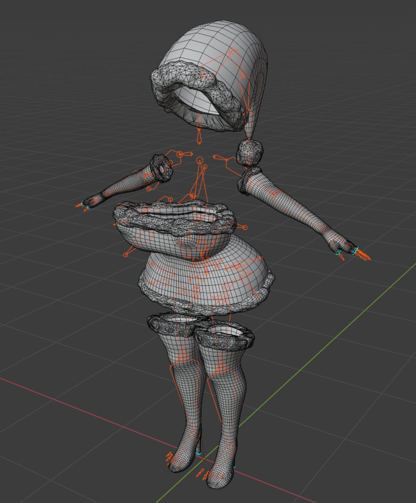 「まみ」Christmas Dress Set クリスマスドレスセット 3D Model Unitypackage VRChat