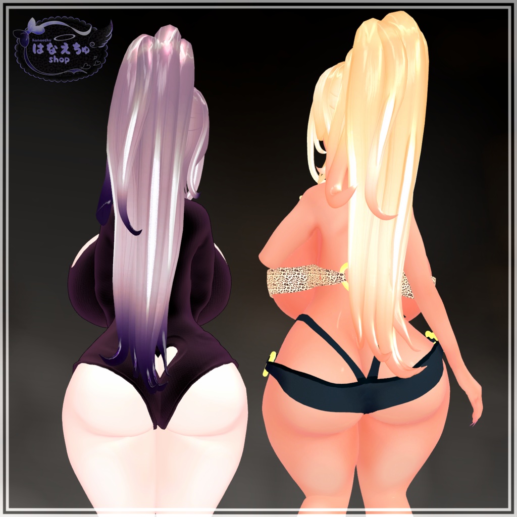 「まみ」Ponytail Hair - ポニーテール 3D Model Unitypackage VRChat