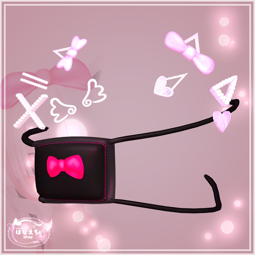 「まみ」Hime Hairclips and Eyepatch ヘアクリップ & アイパッチ Original 3D model Unitypackage VRChat