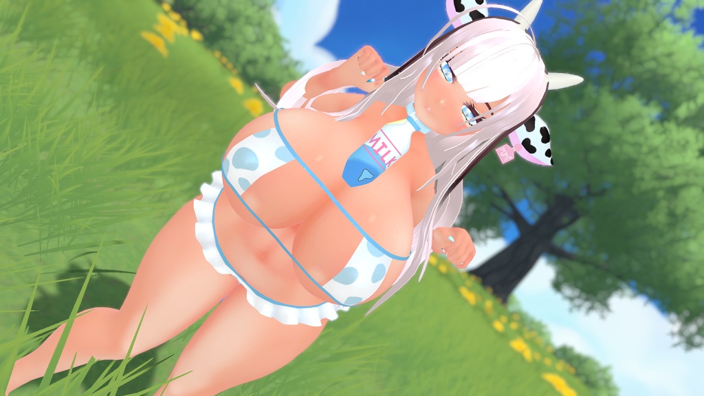 「まみ」Cow Bikini Set 牛水着 Original 3D model Unitypackage VRChat