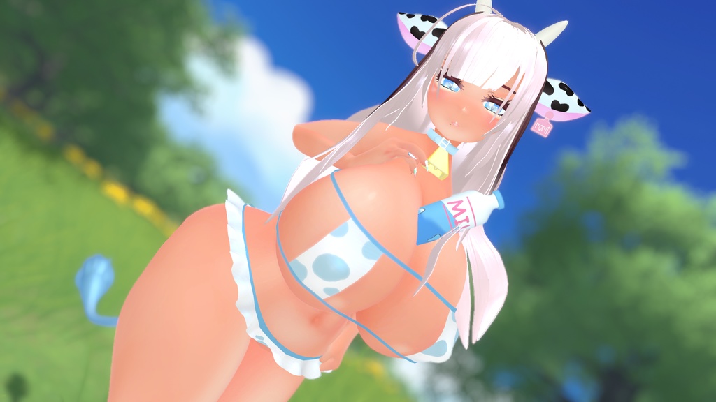 「まみ」Cow Bikini Set 牛水着 Original 3D model Unitypackage VRChat