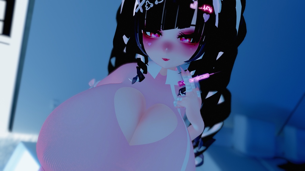 「まみ」Love Doctor Accessory Set + Makeup Textures  Original 3D model Unitypackage VRChat