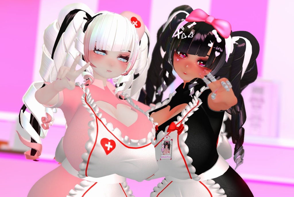 「まみ」Love Doctor Accessory Set + Makeup Textures  Original 3D model Unitypackage VRChat