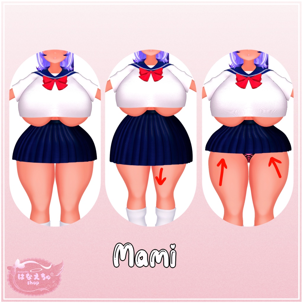 JK Summer Seifuku x Kogal Accessory Set JKギャルセット Original 3D model Unitypackage VRChat