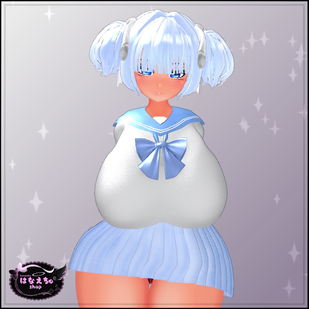 Baby Twintails Hairstyle ベビーツインテール ヘアスタイル 3D Model Unitypackage VRChat