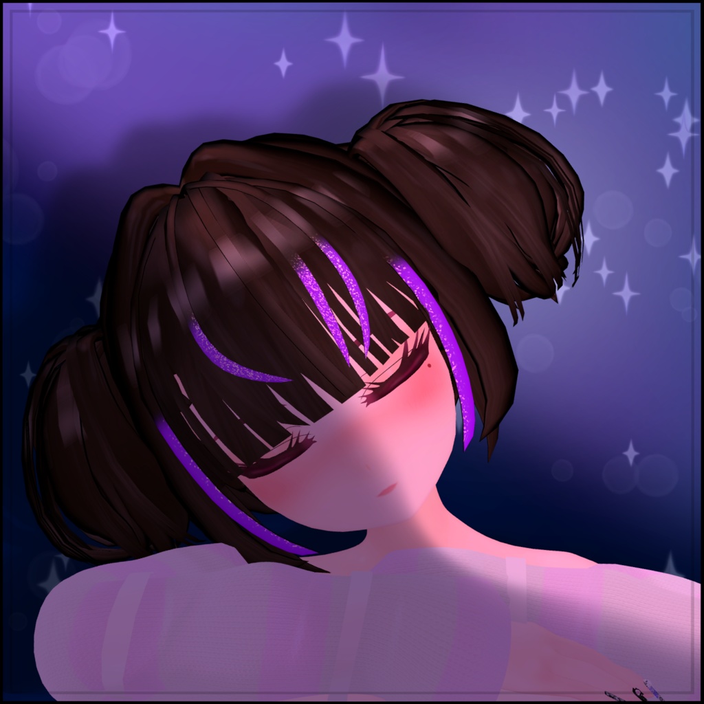 Baby Twintails Hairstyle ベビーツインテール ヘアスタイル 3D Model Unitypackage VRChat
