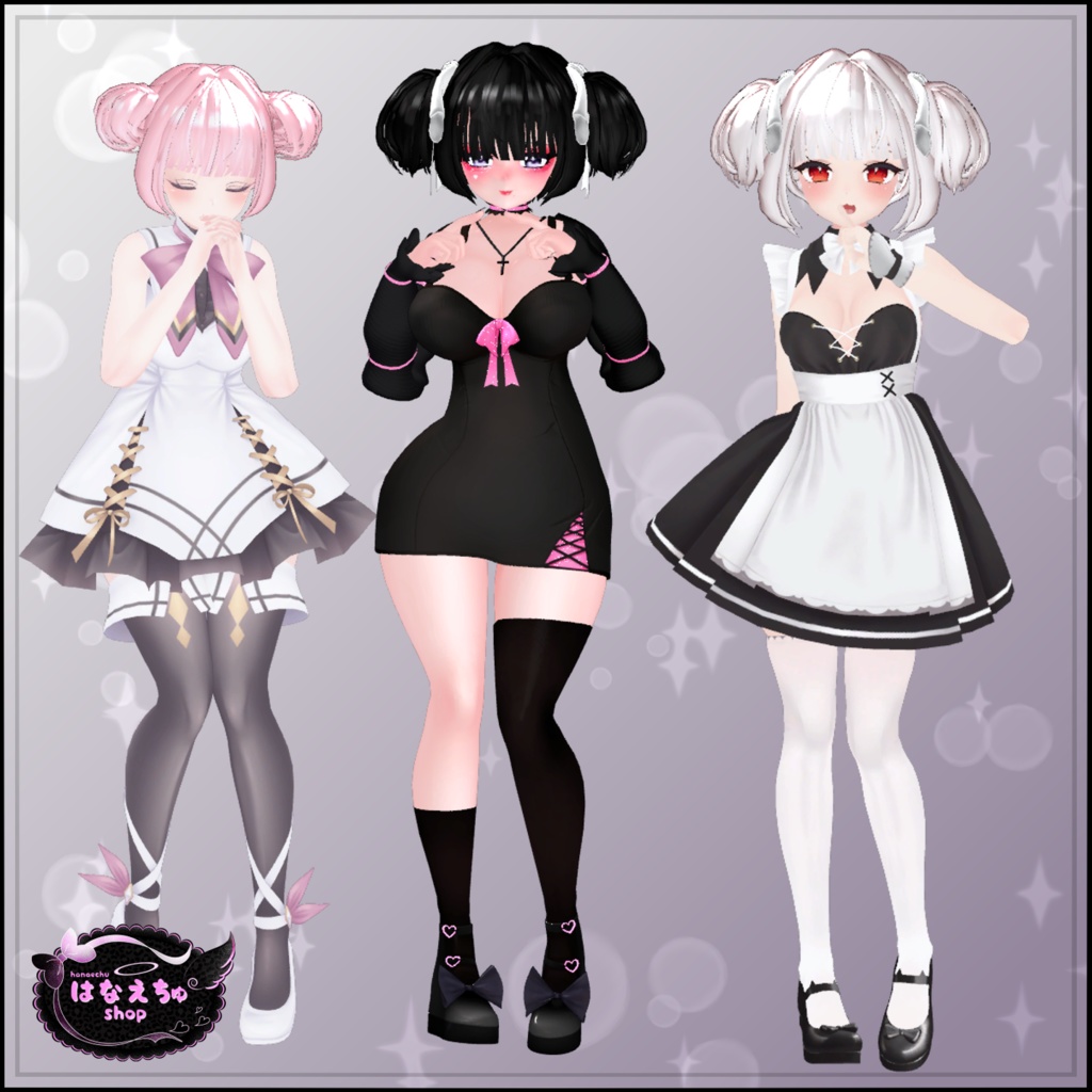 Baby Twintails Hairstyle ベビーツインテール ヘアスタイル 3D Model Unitypackage VRChat