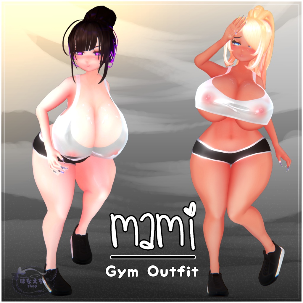 「まみ」Gym Outfit  ジムの衣装セット Original 3D model Unitypackage VRChat