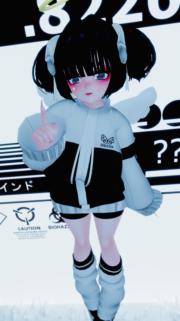 Internet Angel Outfit Set インターネットエンジェル Original 3D model Unitypackage VRChat 「まみ」&「くるみ」天使界隈