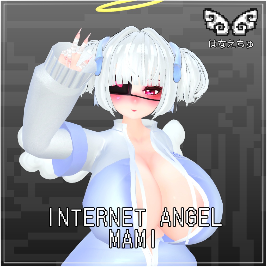 Internet Angel Outfit Set インターネットエンジェル Original 3D model Unitypackage VRChat 「まみ」&「くるみ」天使界隈