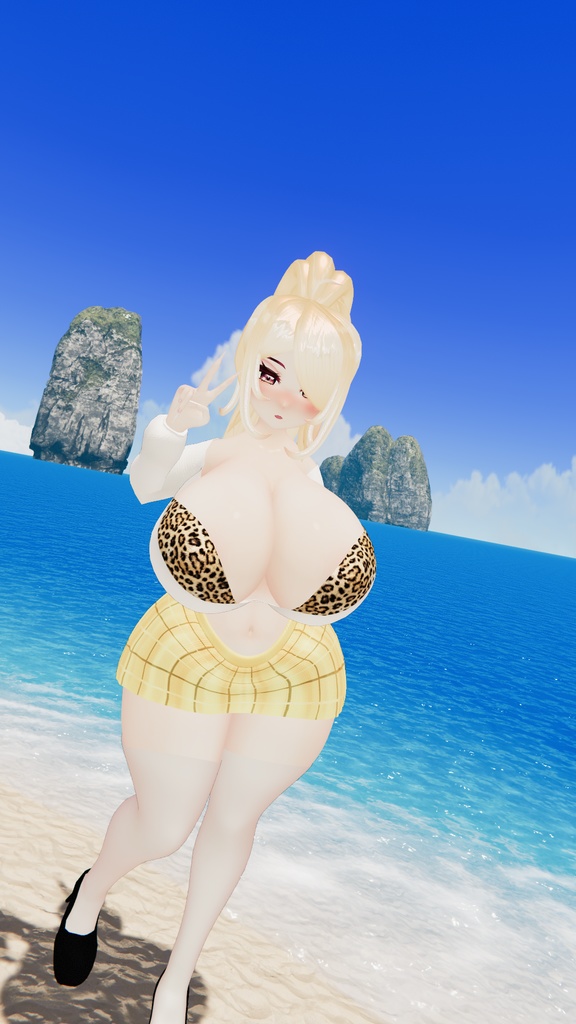 「まみ」Gyaru Shopper Outfit ギャル ショッパアー Original 3D model Unitypackage VRChat