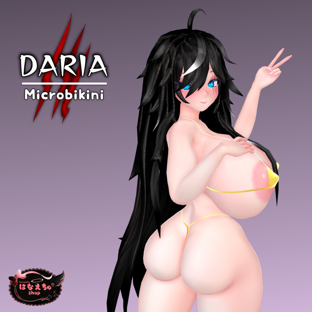 「ダリア」Micro Bikini マイクロビキニ Original 3D model Unitypackage 缩略图 2