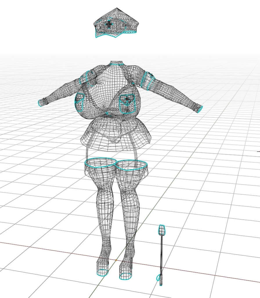 「ダリア」General's Outfit Set Original 3D model Unitypackage VRChat