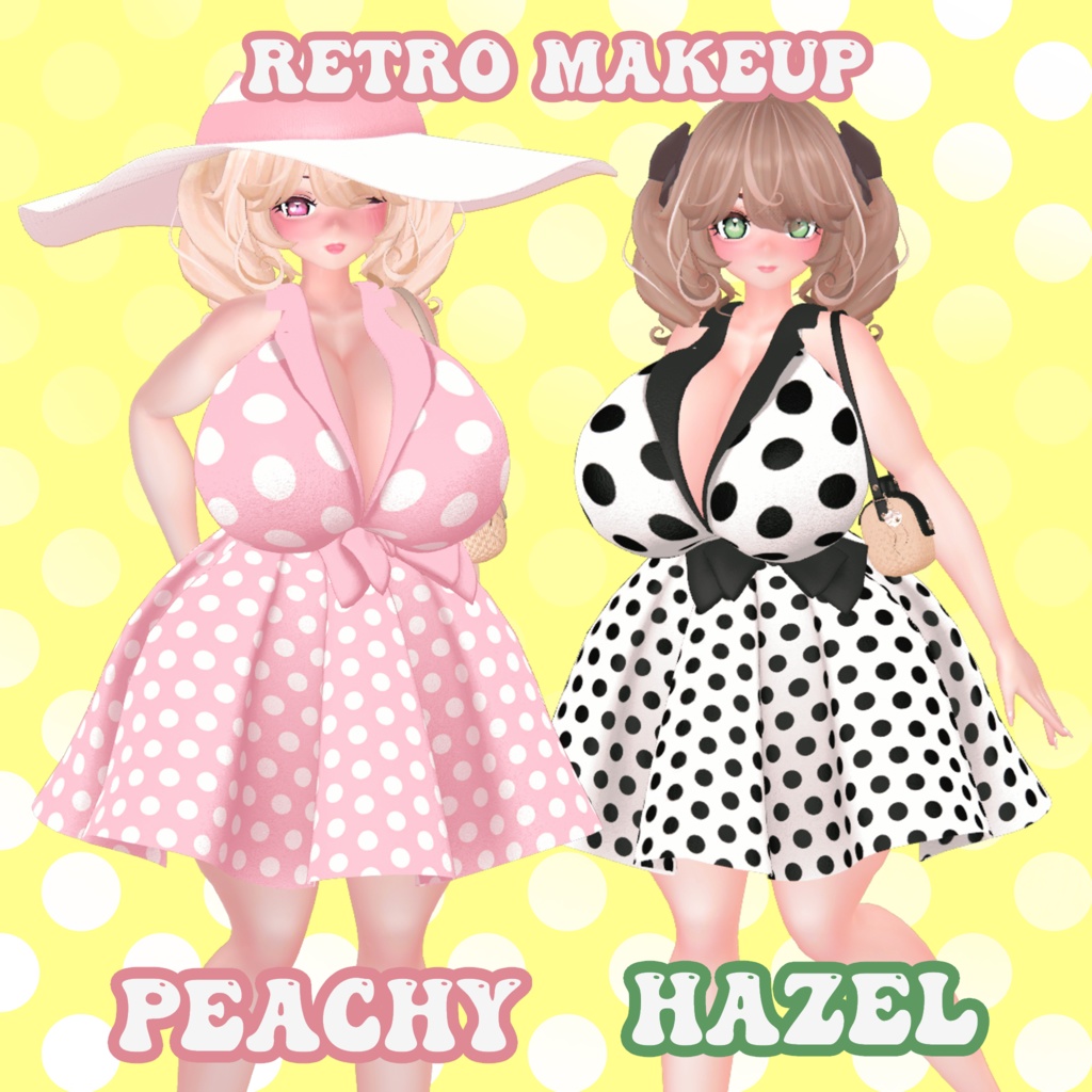 「ダリア」Retro Makeup Texture VRChat レトロ 化粧 テクスチャ