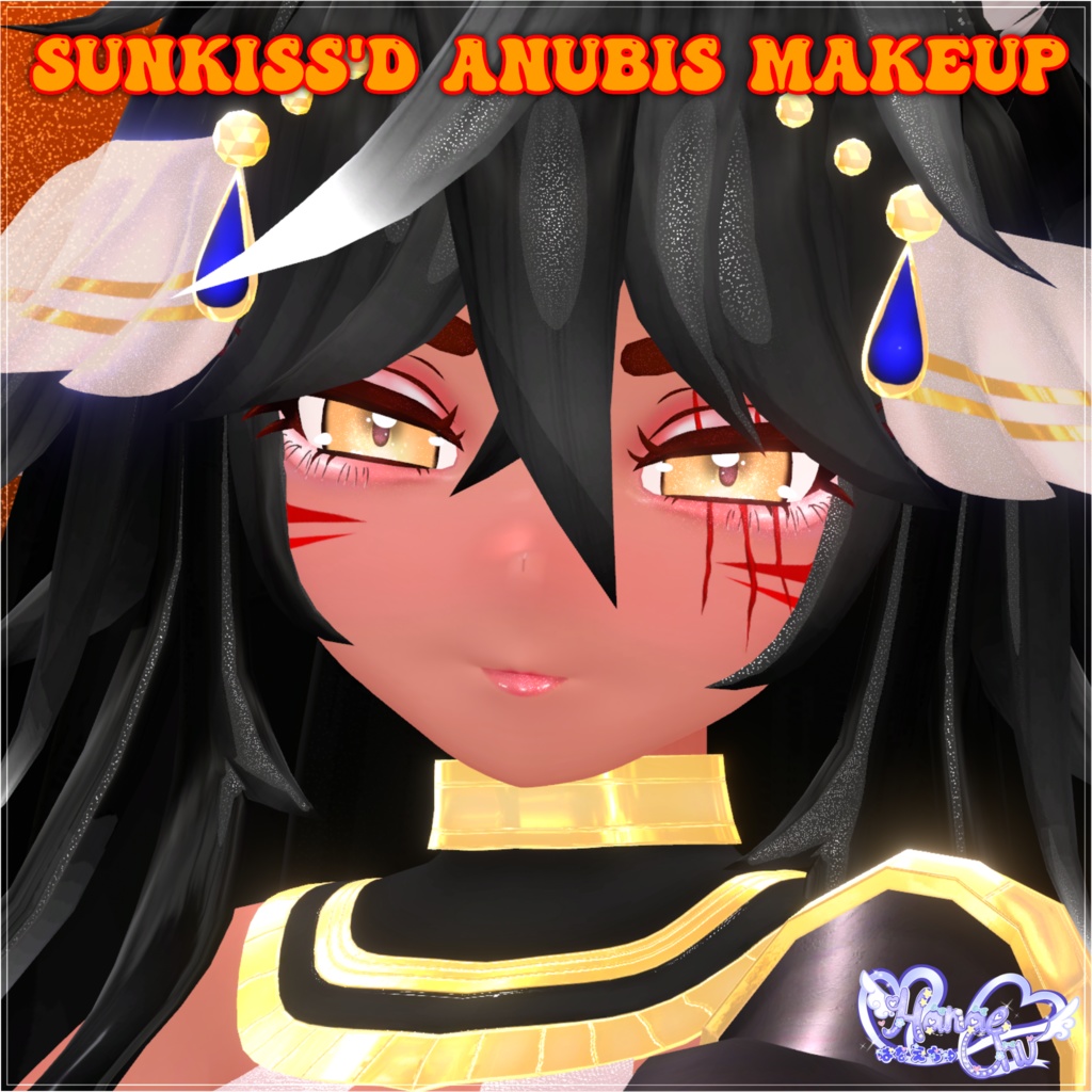 「ダリア」 Sunkiss'd Anubis Makeup Texture Set - VRChat