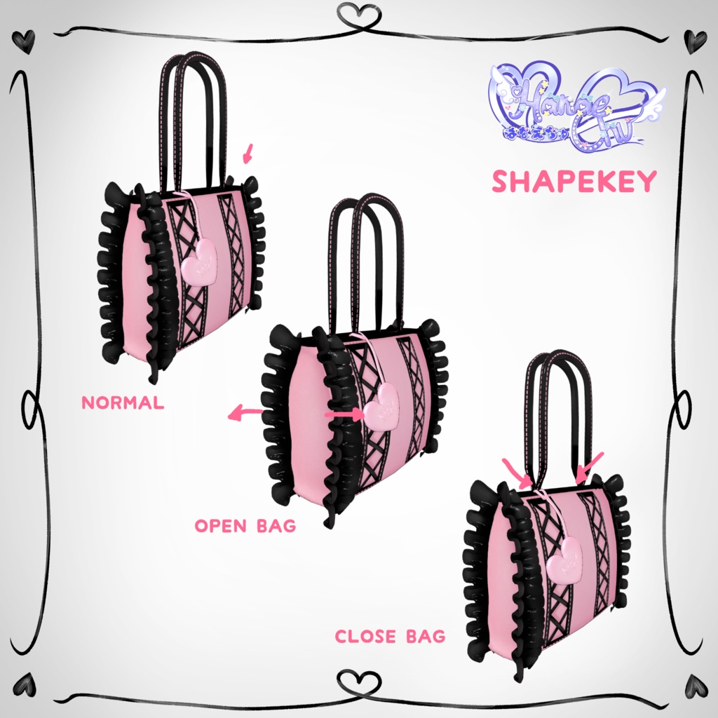 【全8種】À Fanfreluches Bag 【シェイプキーあり】