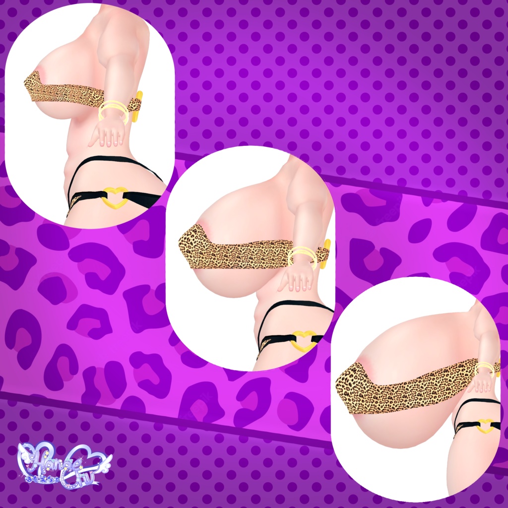 「ダリア」 Leopard Outfit Set for Daria Original 3D model Unitypackage