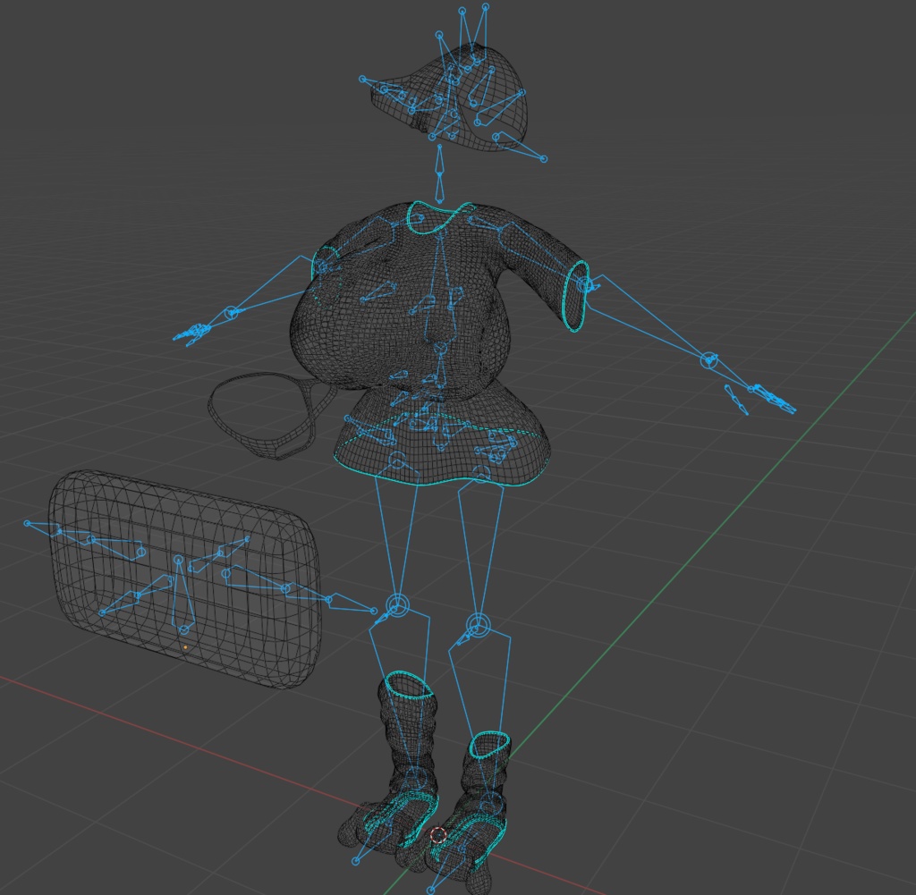 「ダリア」Bunni PJ Outfit Set バニーパジャマ 衣装セット  Original 3D model Unitypackage 缩略图 16