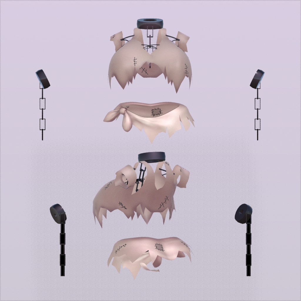 「ダリア」DANGER DRESS 衣装セット Prisoner Cosplay Original 3D model Unitypackage