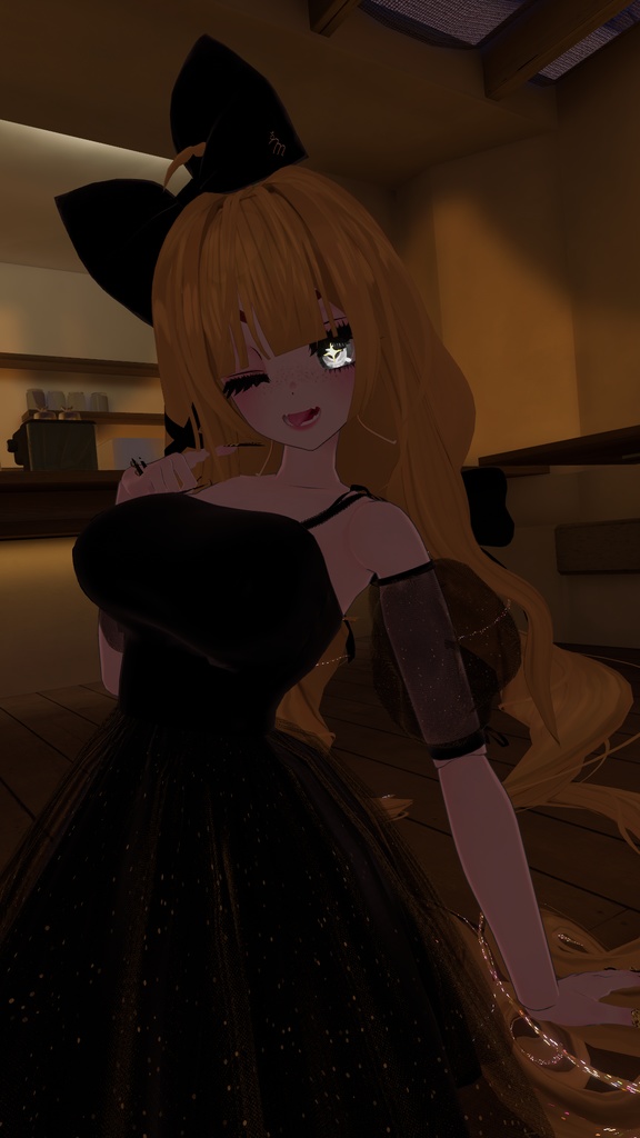 Ribbon Twintail Hair リボンツインテールヘア 3D Model Unitypackage VRChat