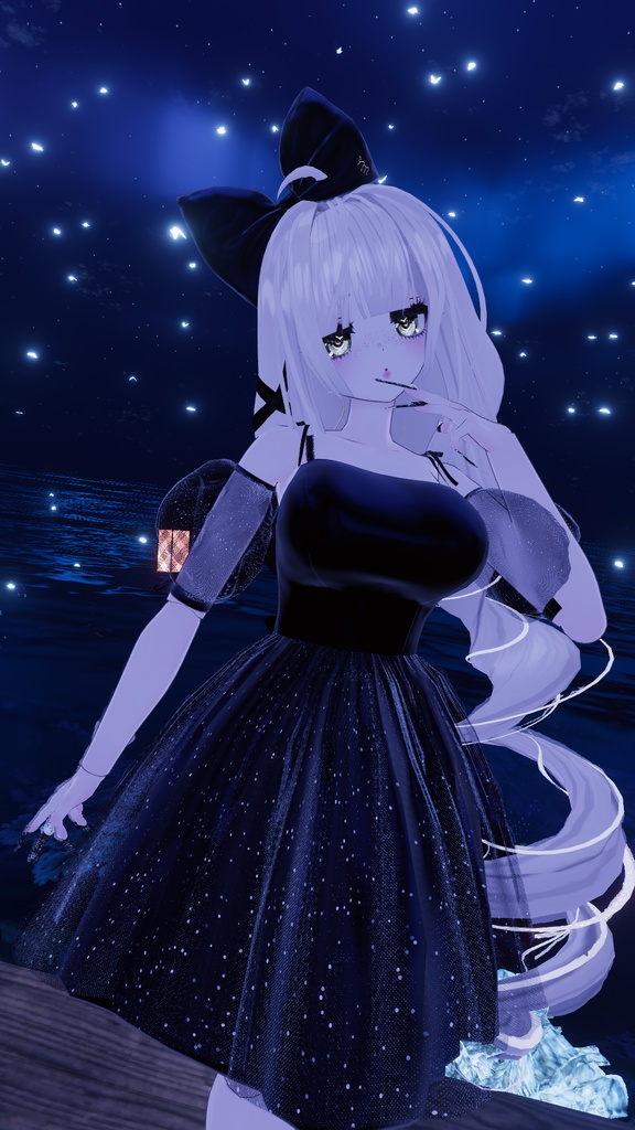 Ribbon Twintail Hair リボンツインテールヘア 3D Model Unitypackage VRChat