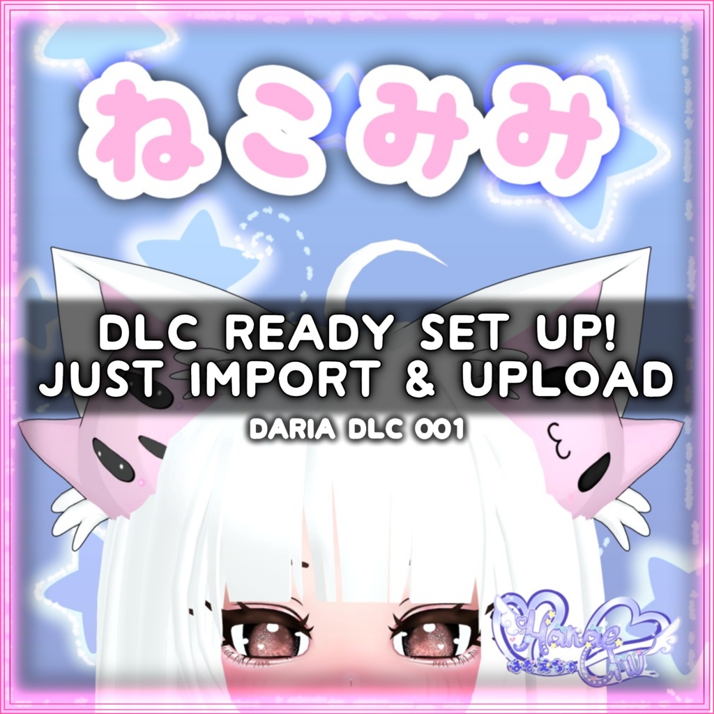 ねこみみ Cat Ears 3D Model Unitypackage VRChat