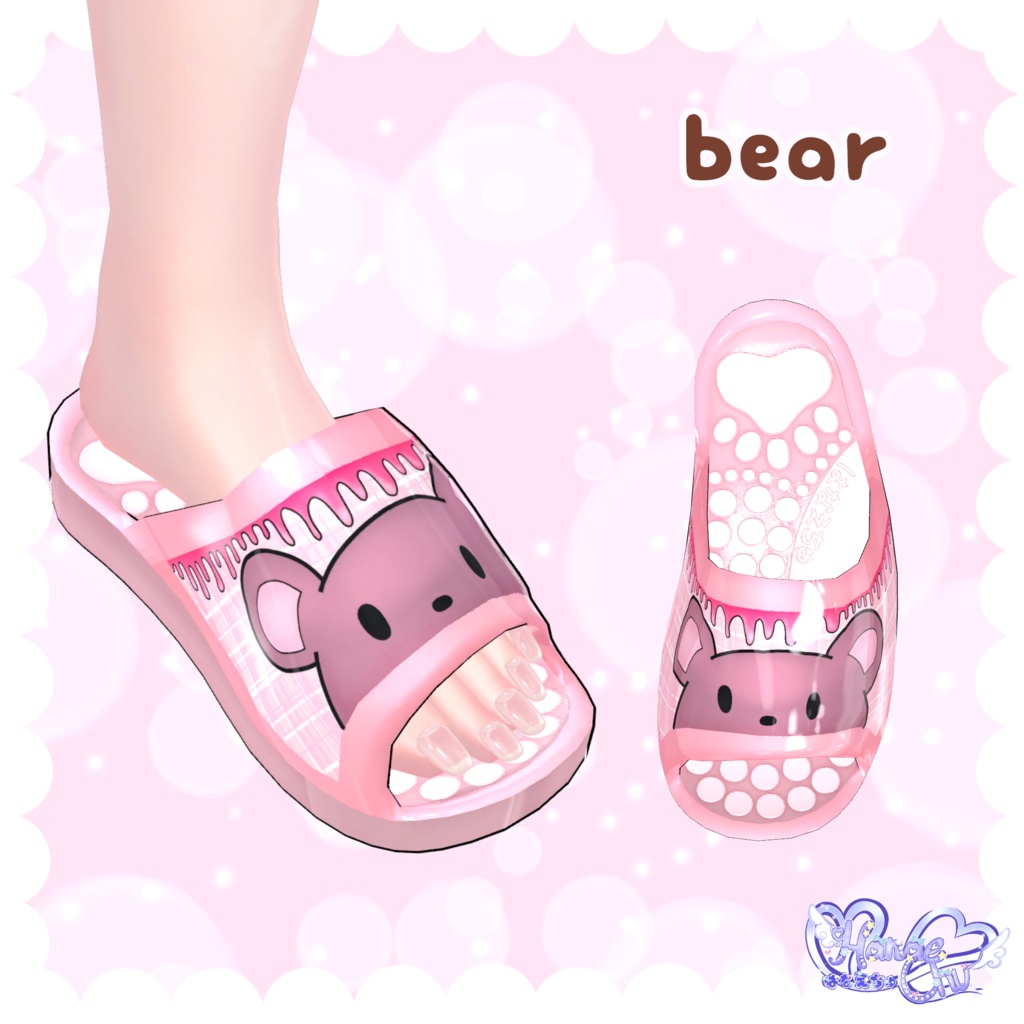 「Y2Kギャルサンダル」Y2K GAL SANDALS 🦋「伊邪那美向け」 3D Model Unitypackage VRChat