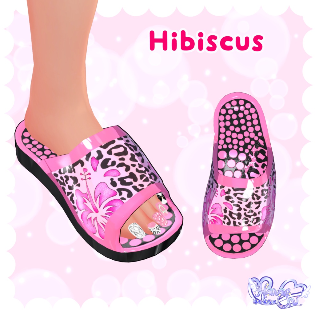 「Y2Kギャルサンダル」Y2K GAL SANDALS 🦋「伊邪那美向け」 3D Model Unitypackage VRChat