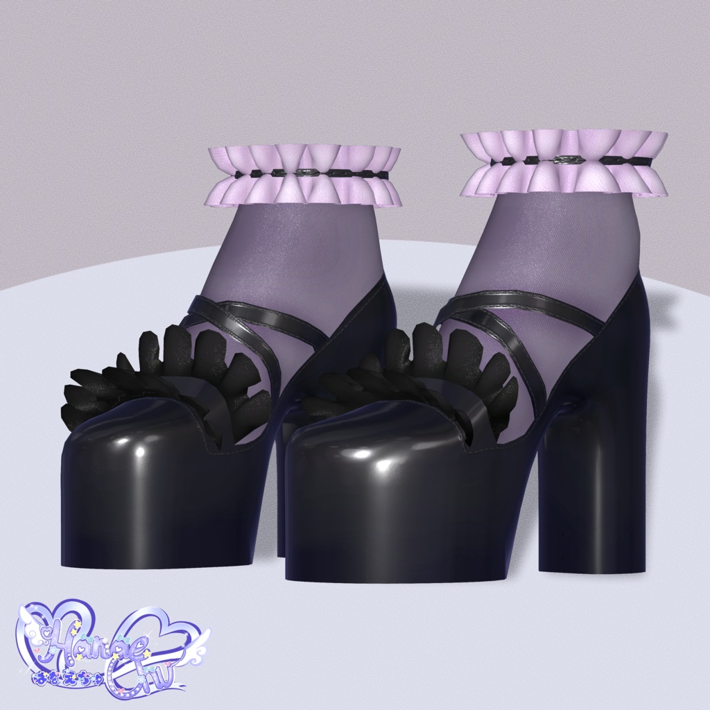 Goth Maid Lolita Heelz - ゴスメイドロリタハイヒール 3D Model Unitypackage VRChat