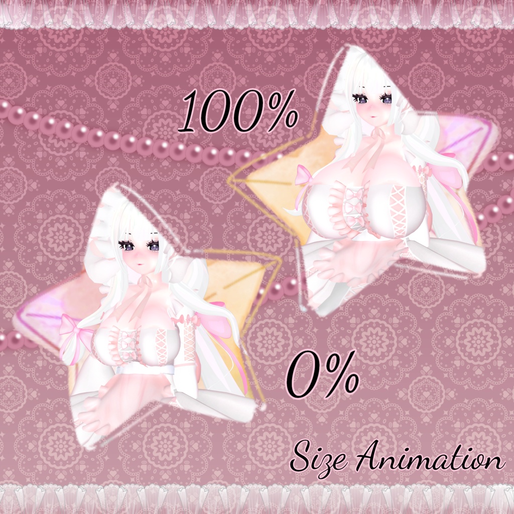 「ダリア」Goth Lolita Maid Outfit Set †𓆩♡𓆪† ゴスロリタメイド 衣装 セット 3D Model Unitypackage Halloween