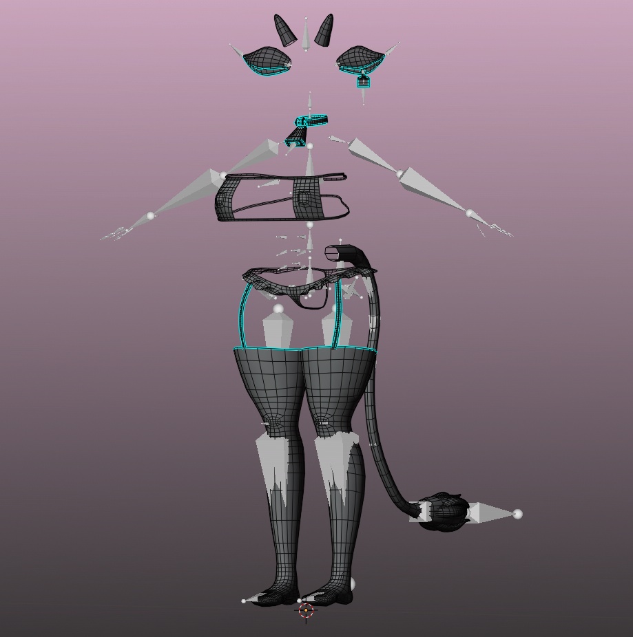 「ダリア」Cow Bikini Set 🐮 牛のビキニ衣装セット 3D Model Unitypackage