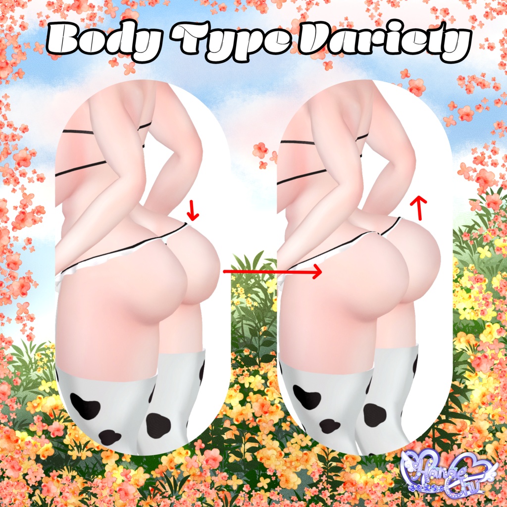 「ダリア」Cow Bikini Set 🐮 牛のビキニ衣装セット 3D Model Unitypackage