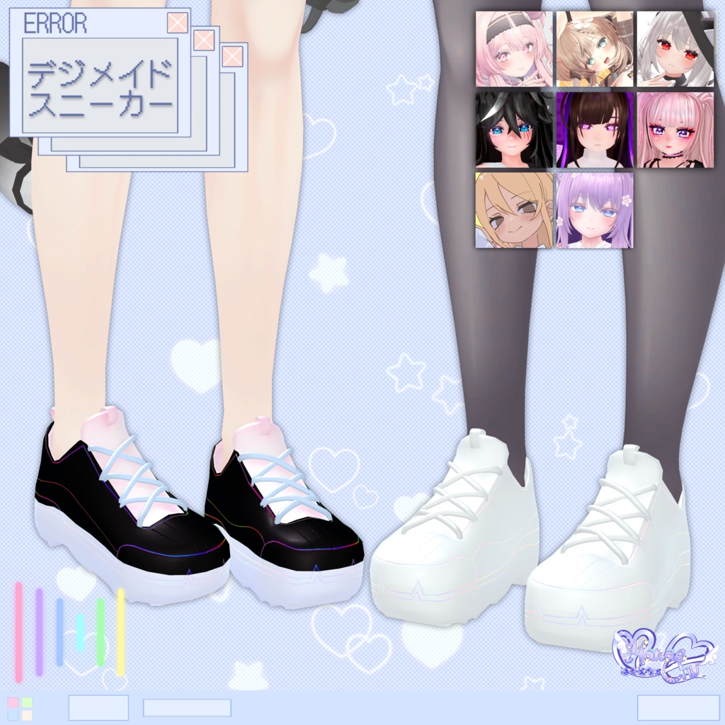 「デジメイドスニーカー」 DIGIMAID RGB GAMING SNEAKERS 👟 3D Model Unitypackage VRChat