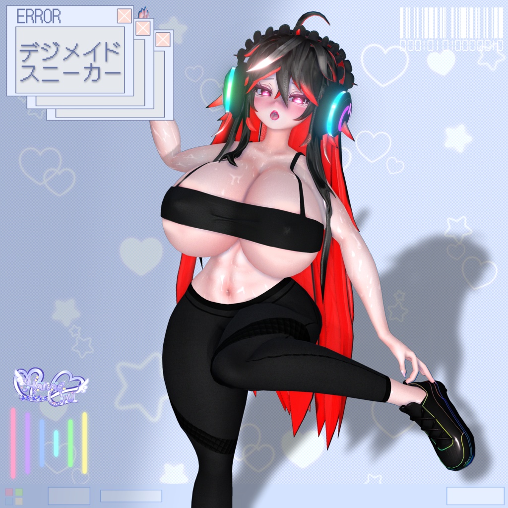 「10個デジメイド ヘッドセット」 DIGIMAID RGB GAMING HEADSET 🎧 3D Model Unitypackage VRChat